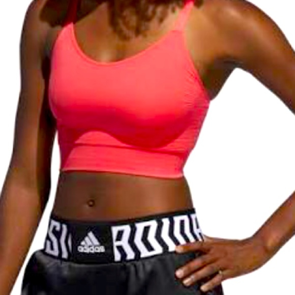 Adidas women’s Core Pink Seamless Sports Bra XL-brand new